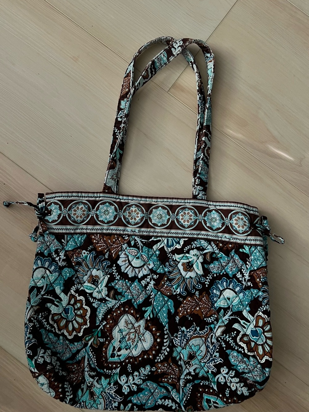 Vintage Vera Bradley - Java Blue Medium Tie Shoulder Bag